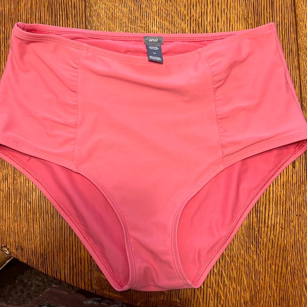 Aerie Pink High-Waisted Bikini Bottom